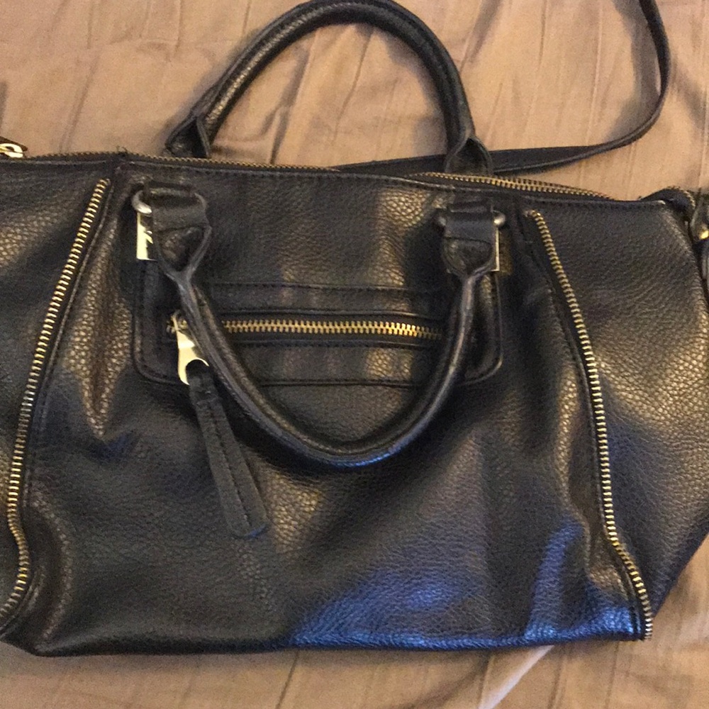 Black with gold bag